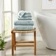 preview thumbnail 149 of 193, Linery & Co. Cotton Diamond Waffle Texture Bath Towels. 6 Piece Set - Pastel Blue