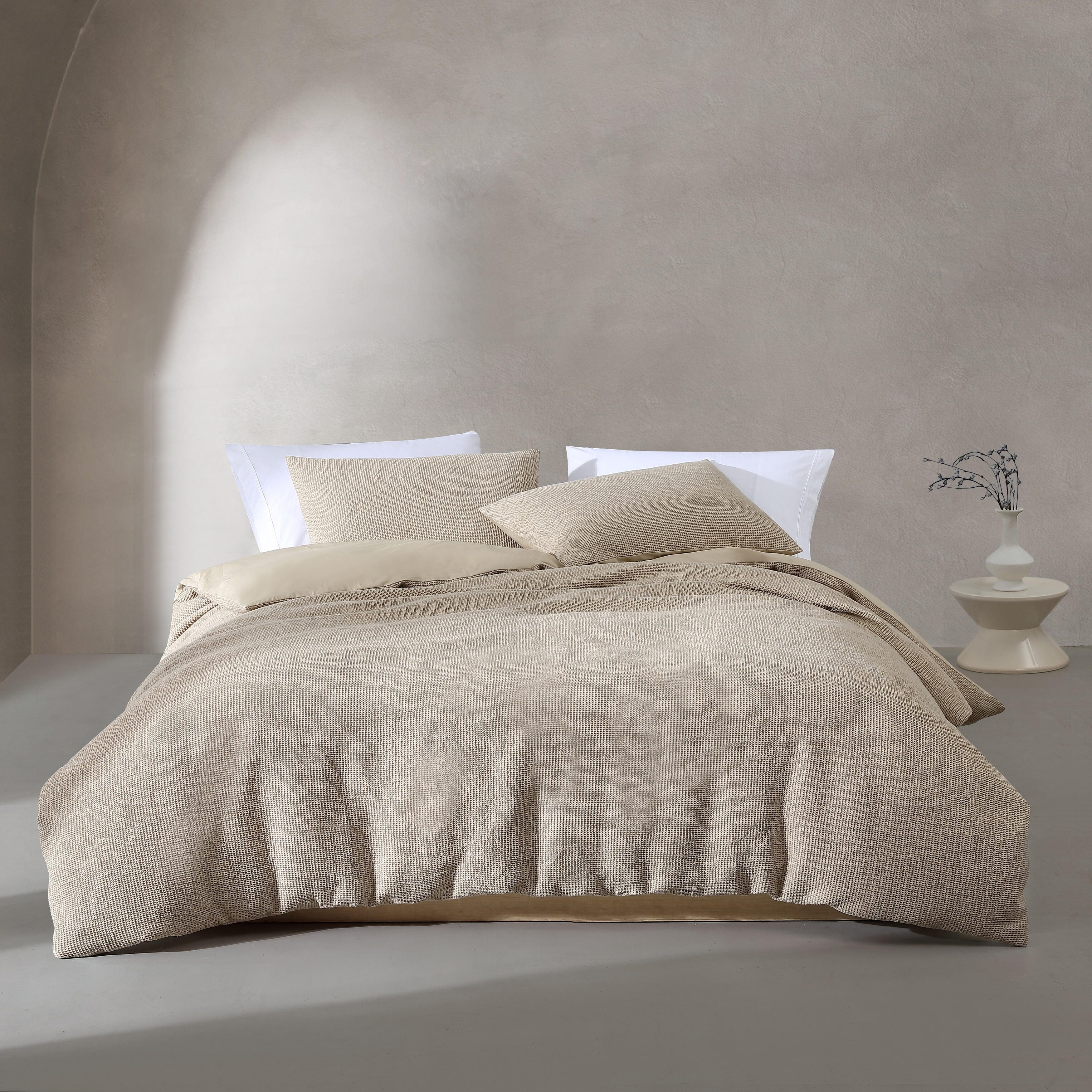Calvin Klein Microwaffle 3 Piece Duvet Cover Set Bed Bath Beyond 40390863