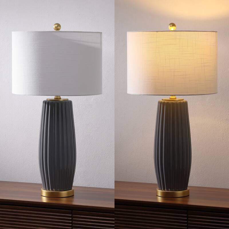 May 28.5" Ceramic LED Table Lamp, Navy by JONATHAN Y