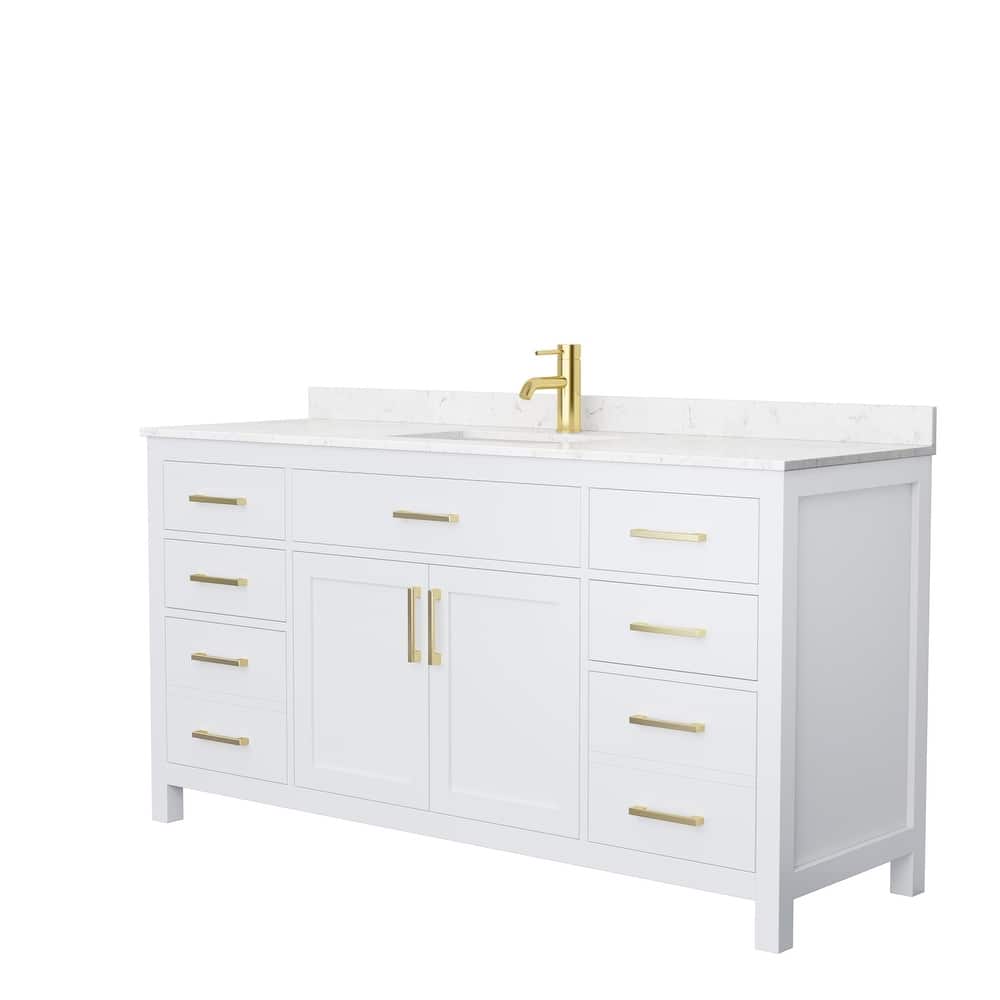 Beckett 66 Inch Single Vanity, Cultured Marble Top