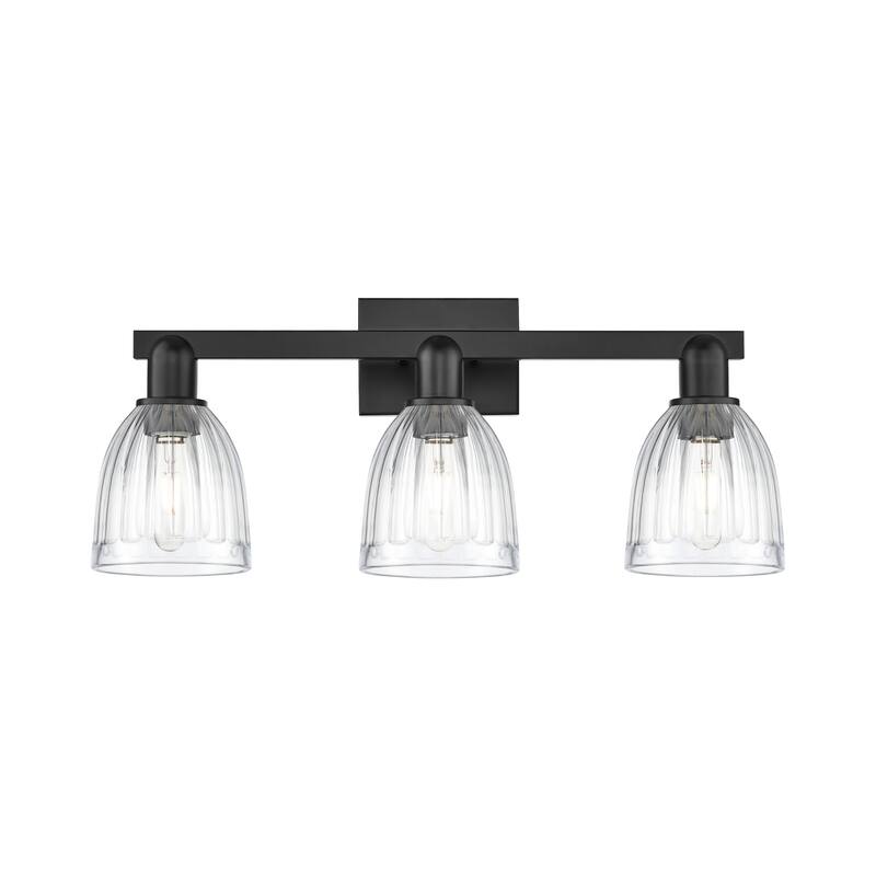 Innovations Lighting Endless Possibilities Arcadia - Brookfield - 3 Light 25" Bath Vanity Light - Clear/Matte Black