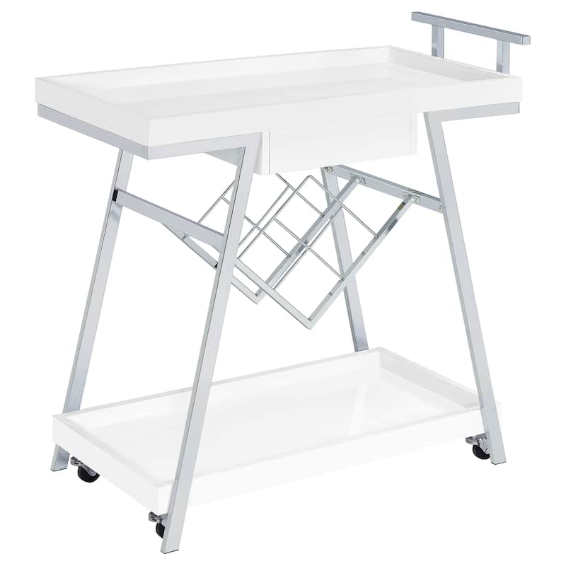 Kinney 1-drawer Engineered Wood Bar Cart