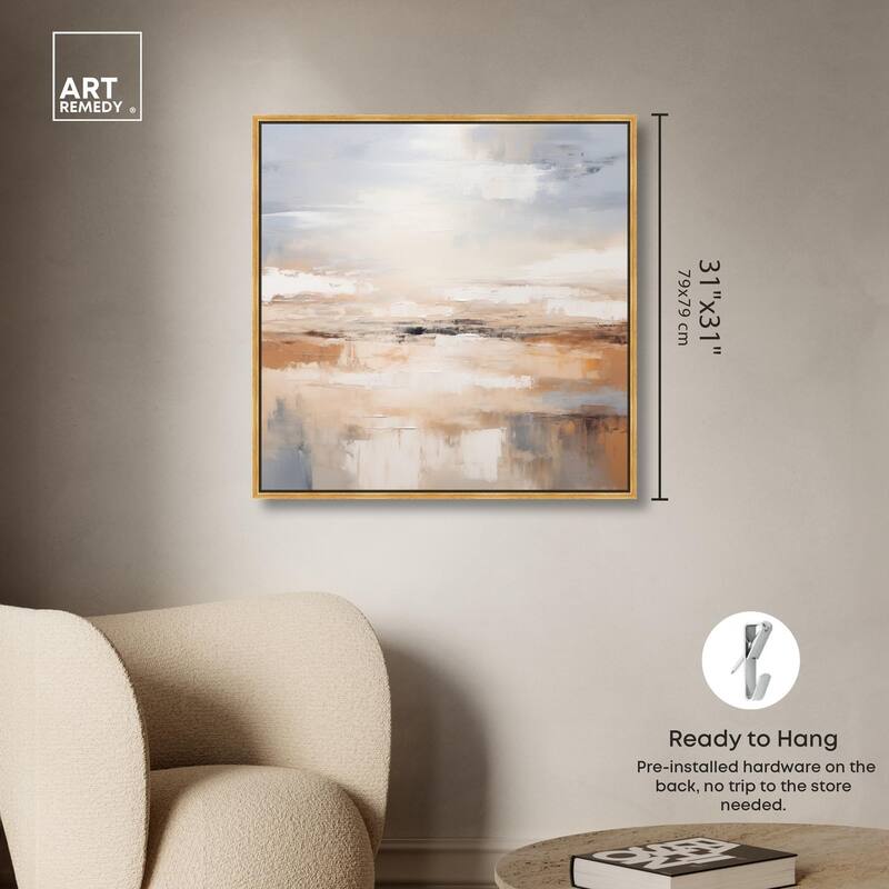 Tonal Strata Canvas by Art Remedy