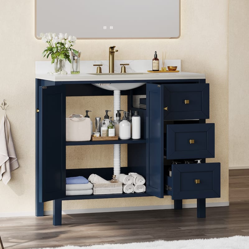 Moasis 36"/40"/ 47" Bathroom Vanity Cabinet with Sink