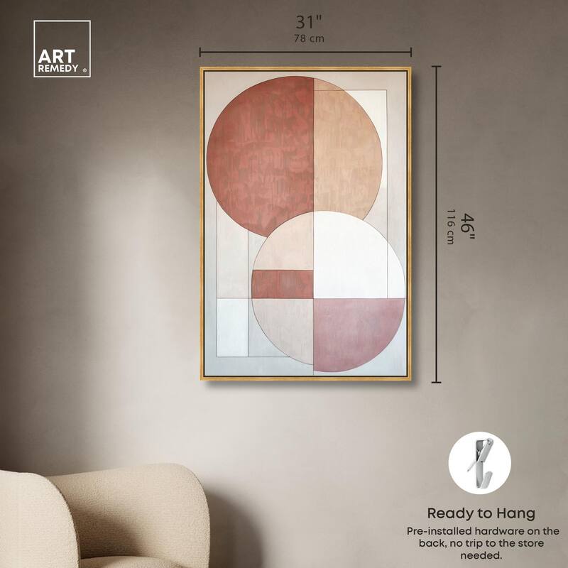 Modernist Circles I Canvas by Art Remedy