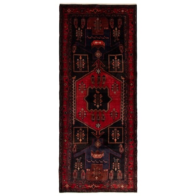 ECARPETGALLERY Hand-knotted Konya Anatolian Black, Red Wool Rug - 5'2 x 12'8