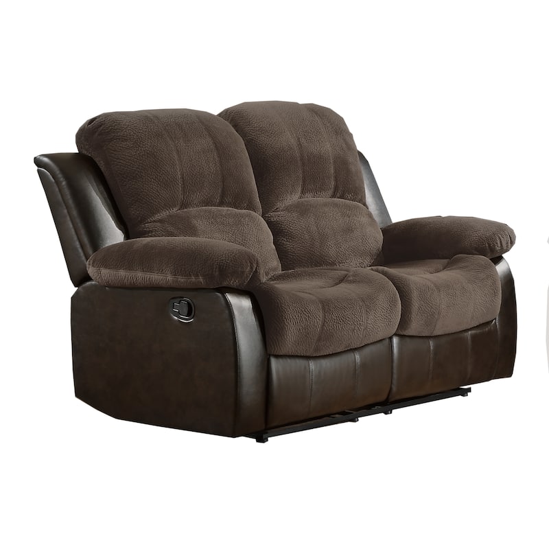 Lucca Double Reclining Loveseat - Chocolate