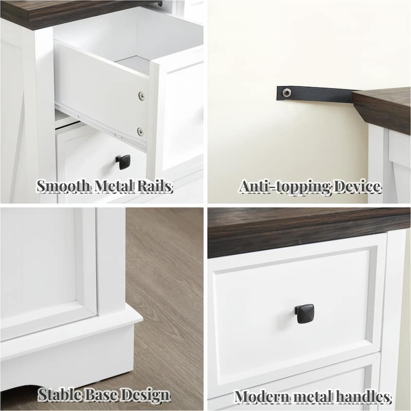 Modern 6 Storage Drawers Dresser Cabinet, Tall Chest of Drawer, Closet