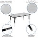 preview thumbnail 5 of 23, 76" Oval Wave Flexible Laminate Activity Table Set with 14" Student Stack Chairs - 76"D x 47.5"W x 16.25" - 25.25"H