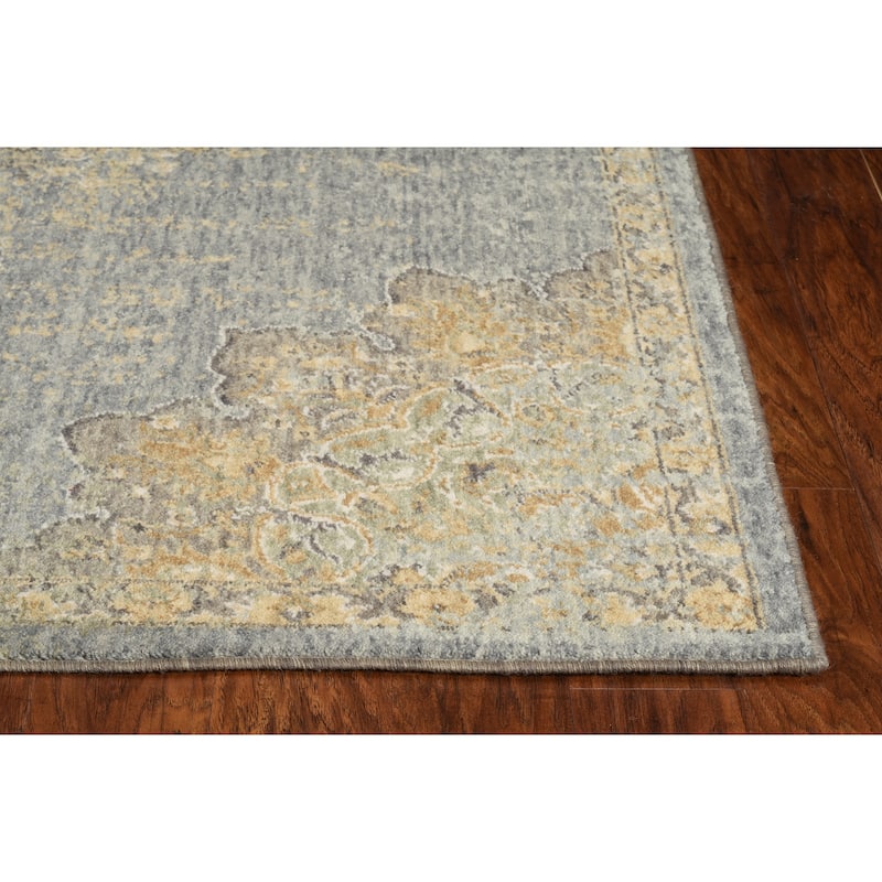 Gracewood Hollow Wool Vintage Medallian Oriental Area Rug