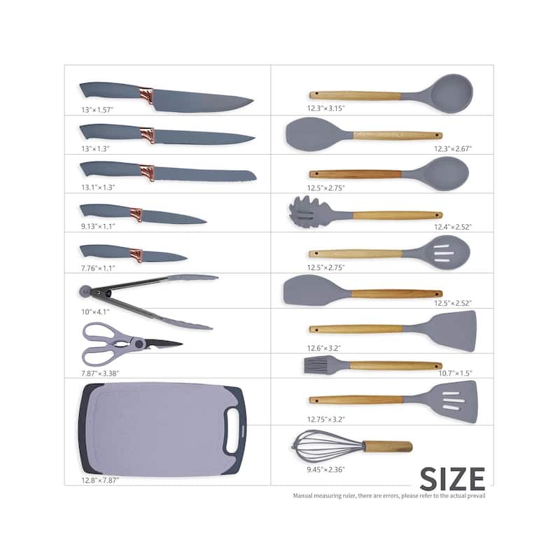 19-piece Non-stick Silicone Assorted Kitchen Utensil Set