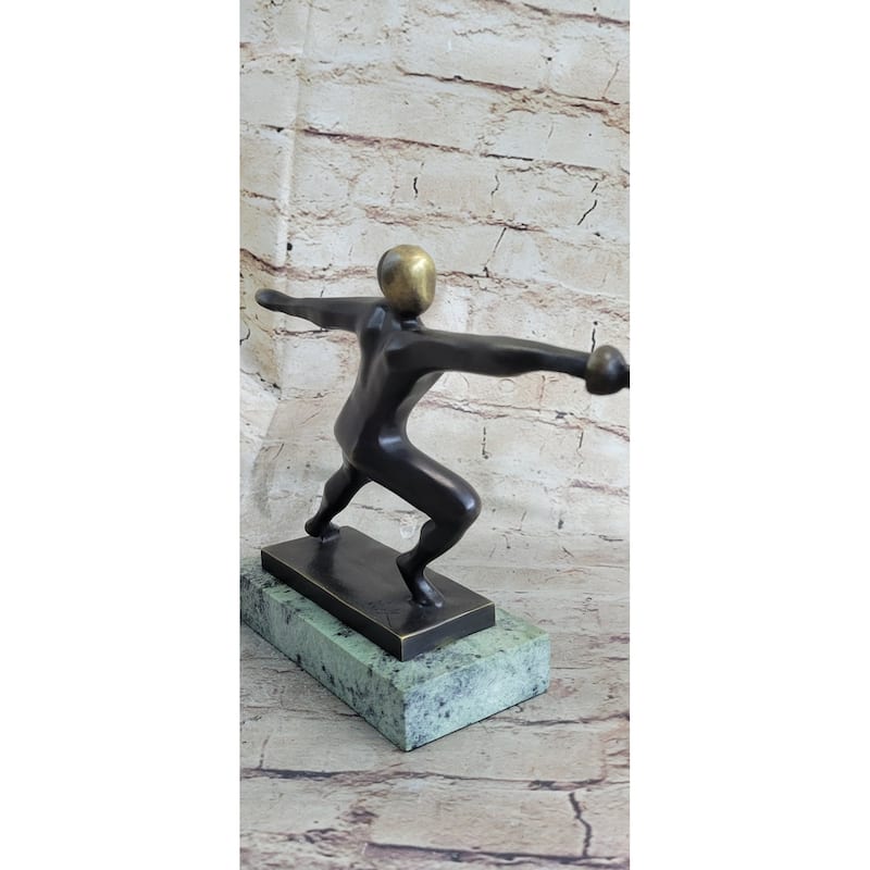 Fencing Fencer Bronze Metal Figurine Statue Sculpture Trophy Collectible 8 Inches X 13 Inches