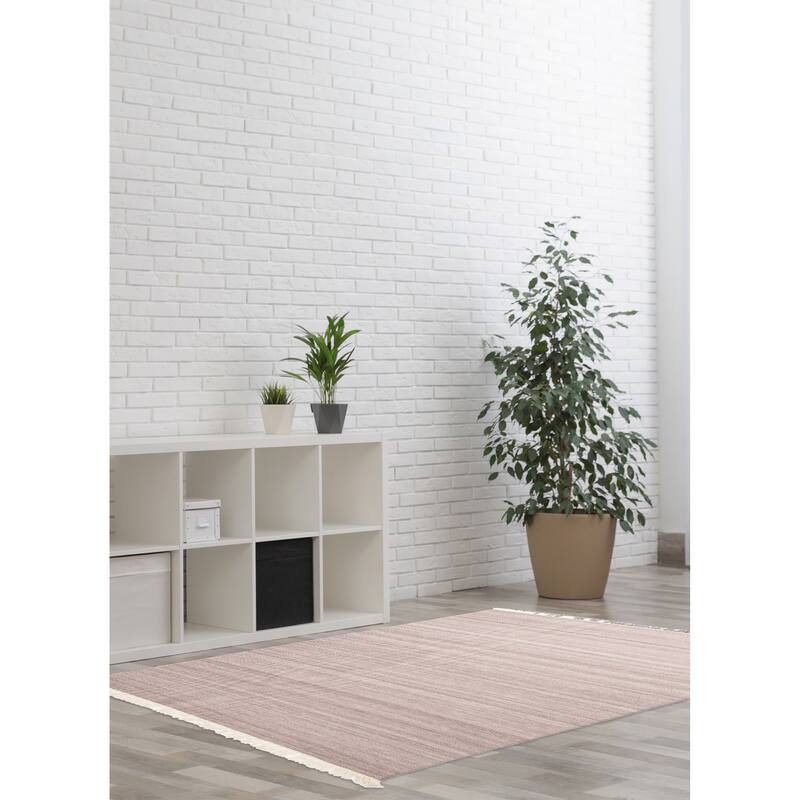 ECARPETGALLERY Flat-Weave Ankara FW Chocolate Wool Kilim - 5'2 x 7'7