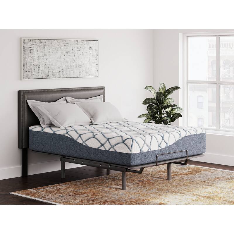 Signature Design by Ashley 14 Inch Chime Elite 2.0 White/Blue Mattress - King