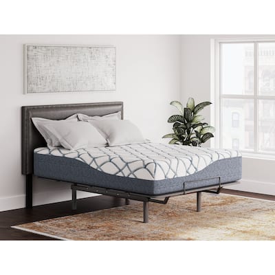 Signature Design by Ashley 14 Inch Chime Elite 2.0 White/Blue Mattress