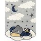 preview thumbnail 2 of 7, Nuloom Ryder Sleeping Bear Kids Area Rug