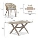 preview thumbnail 13 of 13, PURPLE LEAF PE Rattan Outdoor Patio Furniture Dining Set with All Aluminum Frame