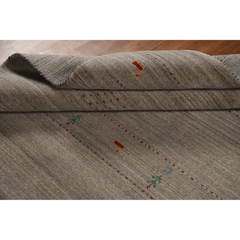 Tribal Gabbeh Indian Rug Handmade Contemporary Wool Carpet - 5'1" x 7'8"