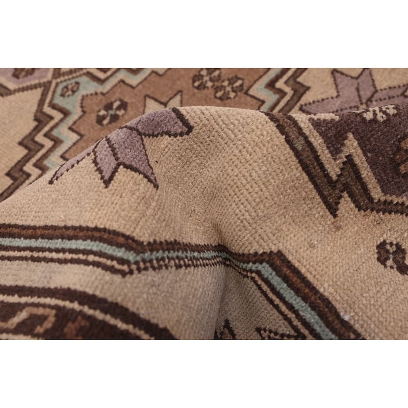 ECARPETGALLERY Hand-knotted Antalya Vintage Beige Wool Rug - 2'11 x 4'9