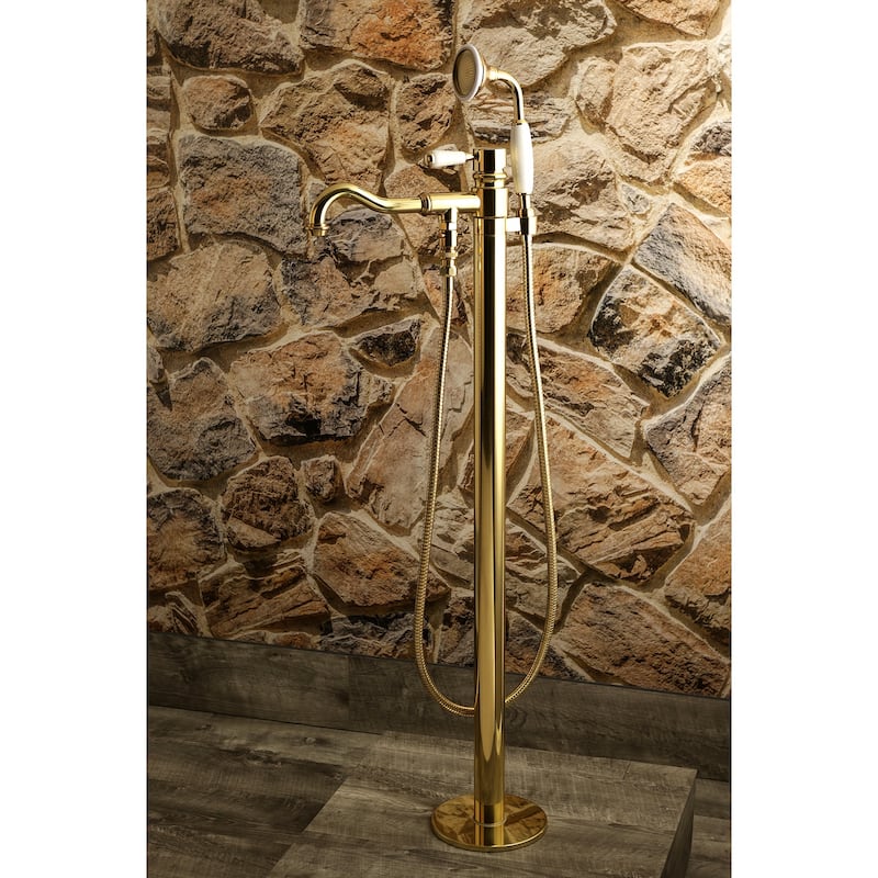 Paris Freestanding Tub Faucet with Hand Shower in Polished Chrome