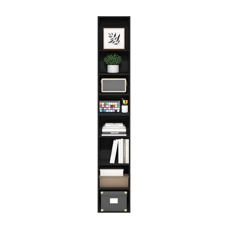 Furinno Pasir 8-Tier Open Shelf Bookcase, Blackwood