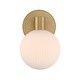 preview thumbnail 3 of 3, Minka Lavery 2991 Fenton 9" Tall Bathroom Sconce with Ribbed Glass