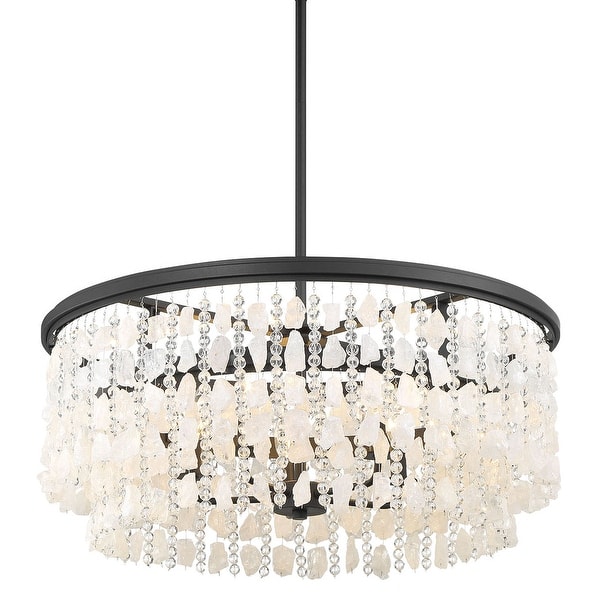 slide 2 of 11, Minka Lavery 6705 Shimmering Elegance 5 Light 28" Wide Crystal