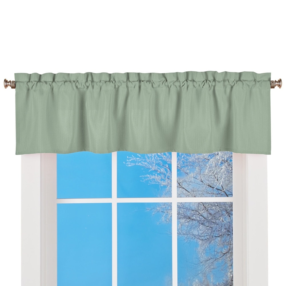 как выглядит Solid Color Textured Window Valance - 54" WIDE фото