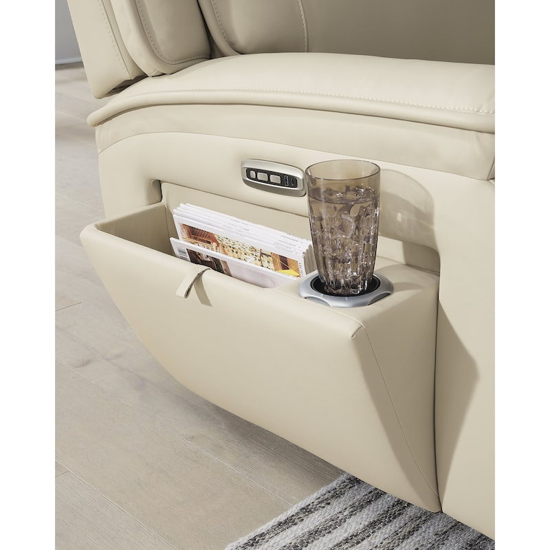 Signature Design by Ashley Double Deal Beige 2-Piece Power Reclining Sectional Loveseat Sectional - 82.75"W x 41"D x 42.5"H