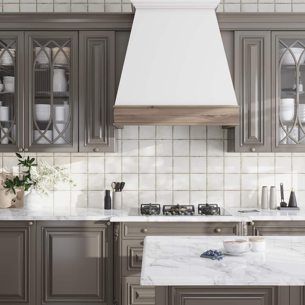 Faenza 8x8 Chalk White Porcelain Square Wall and Floor Tile (6.46 sq ft/case) - 15 Pack