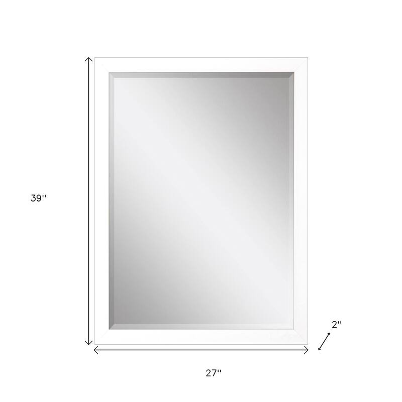 HomeRoots 39" White Accent Mirror - 27.00 in. x 39.00 in. x 2.00 in.