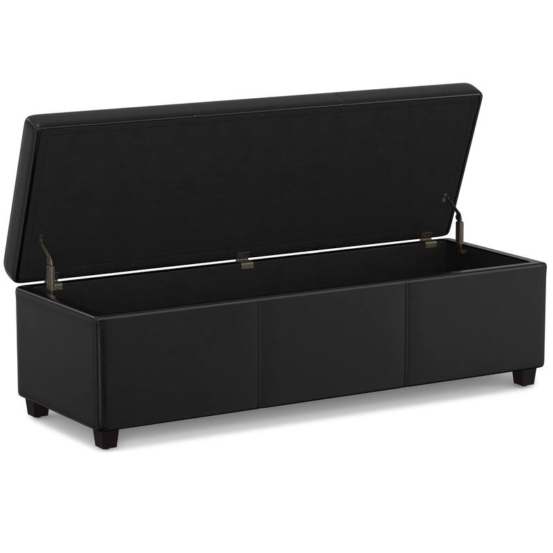 WYNDENHALL Franklin 54 inch Wide Contemporary Rectangle Storage Ottoman