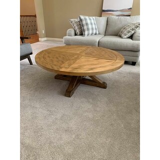 Top Product Reviews For Benchwright Rustic X Base Round Pine Wood Coffee Table By Inspire Q Artisan 22044742 Overstock