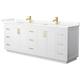 Option White / Giotto Quartz Top / Brushed Gold Hardware
