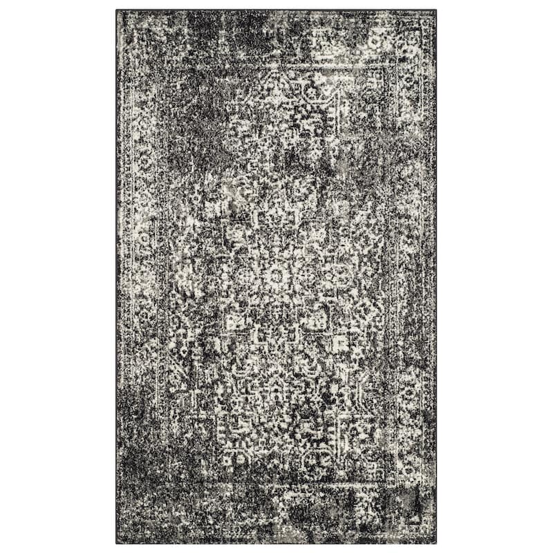 SAFAVIEH Evoke Quinn Vintage Distressed Rug - 3' x 5' - Black/Grey