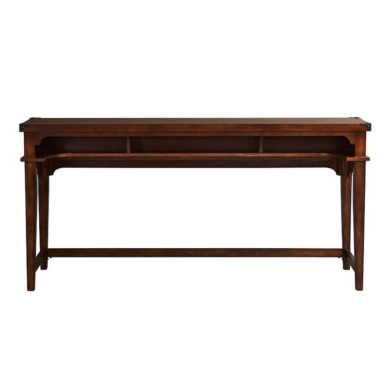 Aspen Skies Russet Brown Console Bar Table - W74 x D21 x H36
