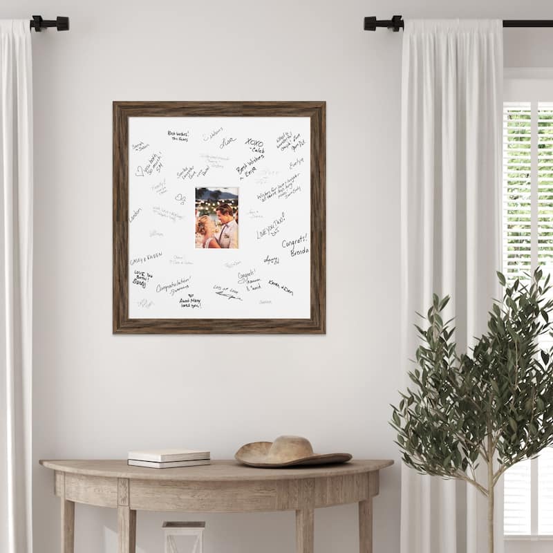 Regis Signature Mat Picture Frame - Autograph Photo Frame Guest Book Alternative for Weddings, Graduations, or Retirement