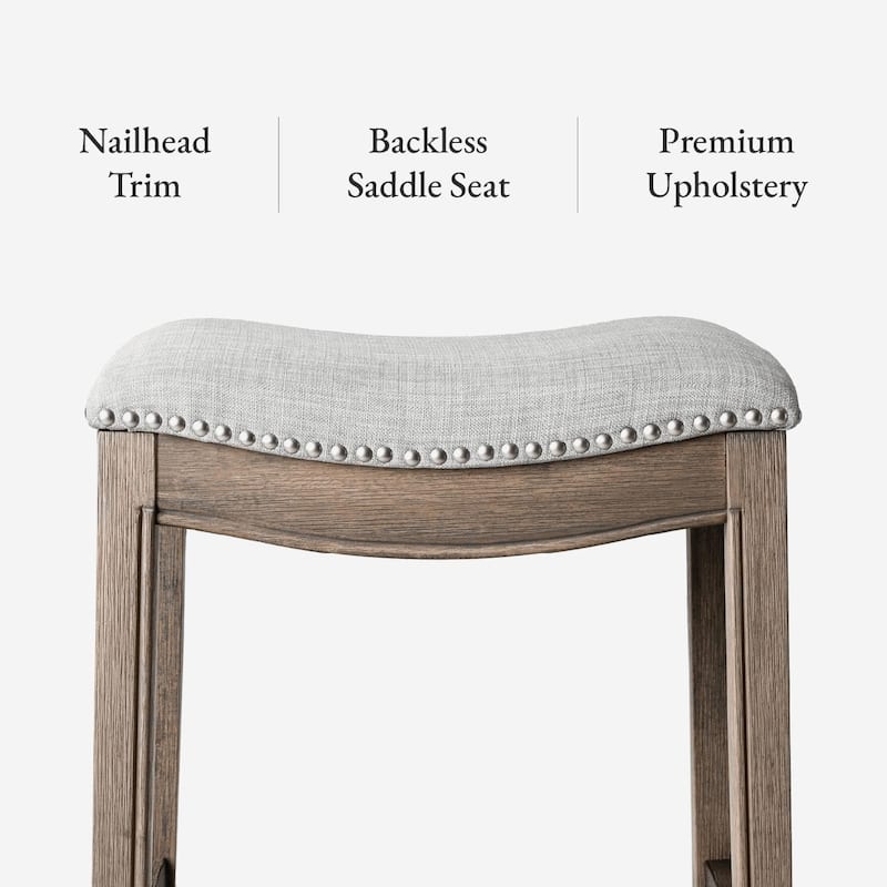 Maven Lane 26" Adrien Saddle Kitchen Counter Height Stool