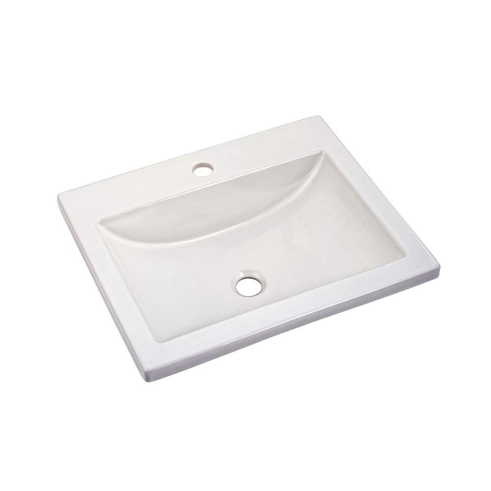 American Standard 21-1/4" Drop-In Bathroom Sink with 1 Hole Drilled