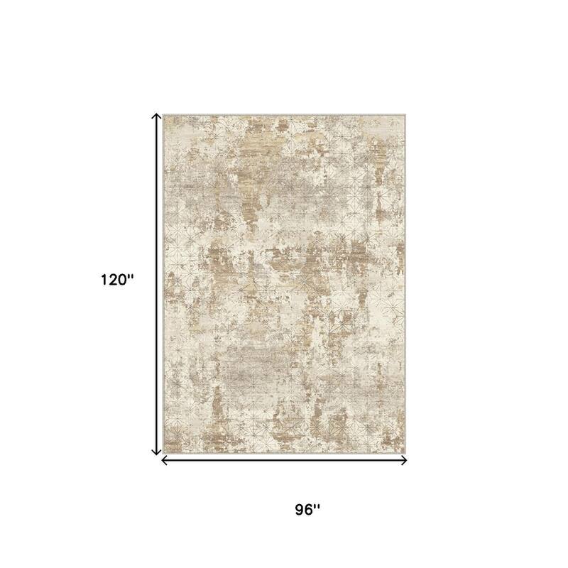 HomeRoots Abstract Modern Rectangle Area Rug