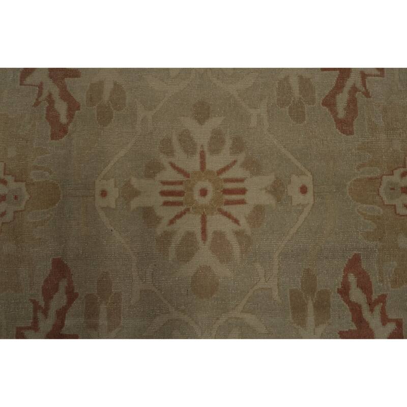 Hand Knotted Oriental 100% Wool Carpet Traditional All-Over Beige & Ivories Ziegler Area Rug - 12' 2'' X 8' 10''