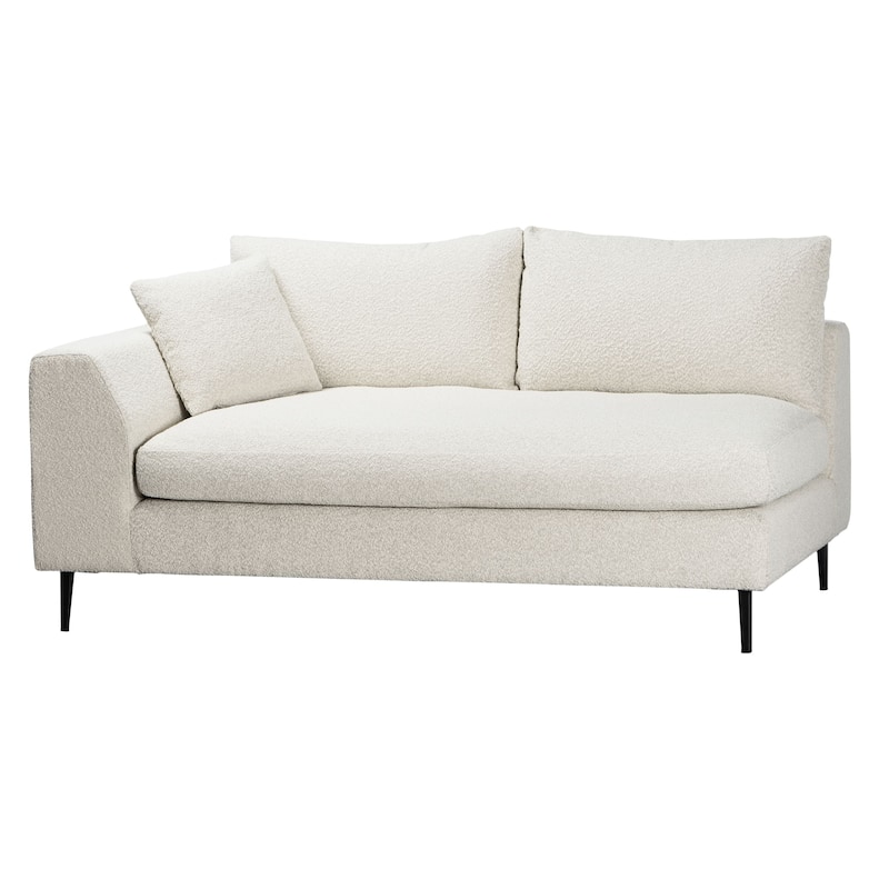 Oslo 113-inch Modern Sectional Sofa with Chaise in Boucle