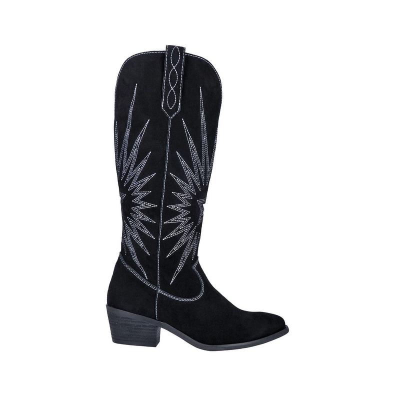 born tall shaft suede boots