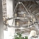 preview thumbnail 1 of 14, Hunter 30" Saddlewood 9-Light Chandelier - Dining Room, Entry - Farmhouse, Industrial, Wagon Wheel Brushed  Nickel