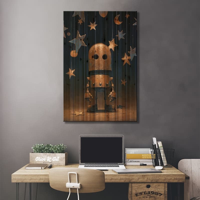 Ad Astra Print On Wood by Matt Dixon - Multi-Color