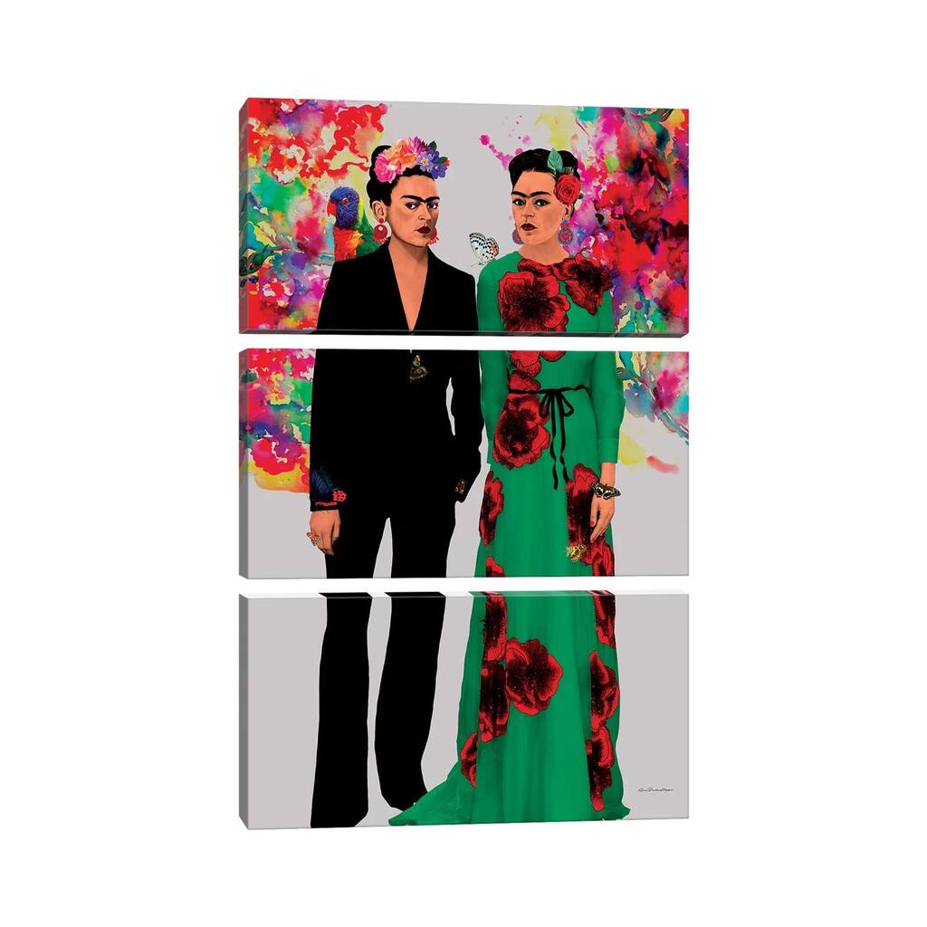 iCanvas "Frida Kahlo Lovers" by Ana Paula Hoppe 3-Piece Canvas Wall Art Set