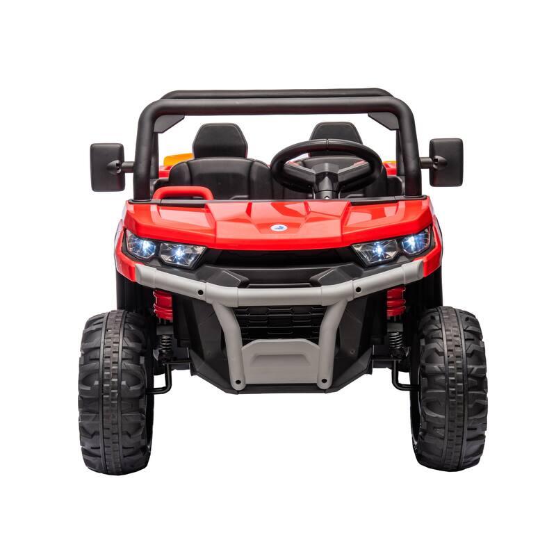 24V Kids Ride-On Dump Truck, Remote Control, Realistic Dump Bed, Two-Seater, Ages 3-8