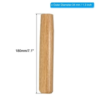 7" Wooden Shovel Handle Garden Shovel Handle Replacement Hardwood - Yellow - 7 Inch