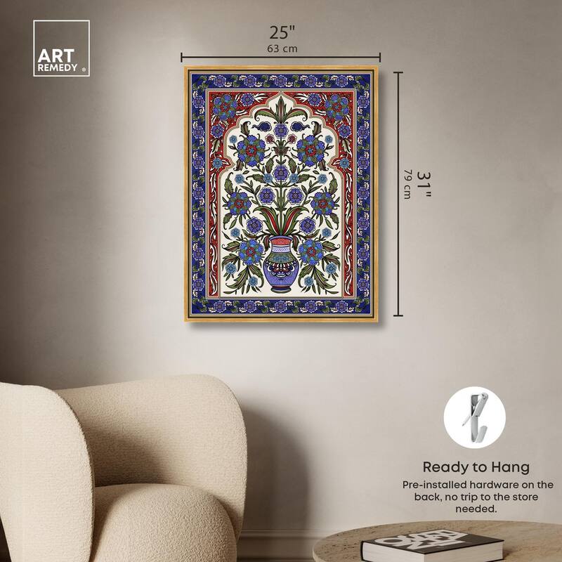 Royal Vase Bloom Canvas by Art Remedy
