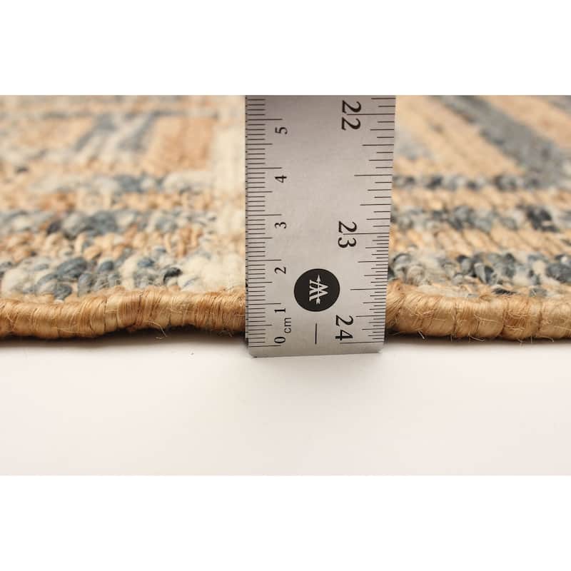 ECARPETGALLERY Flat-Weave Palas Denizli Brown Jute Kilim - 5'4 x 7'4